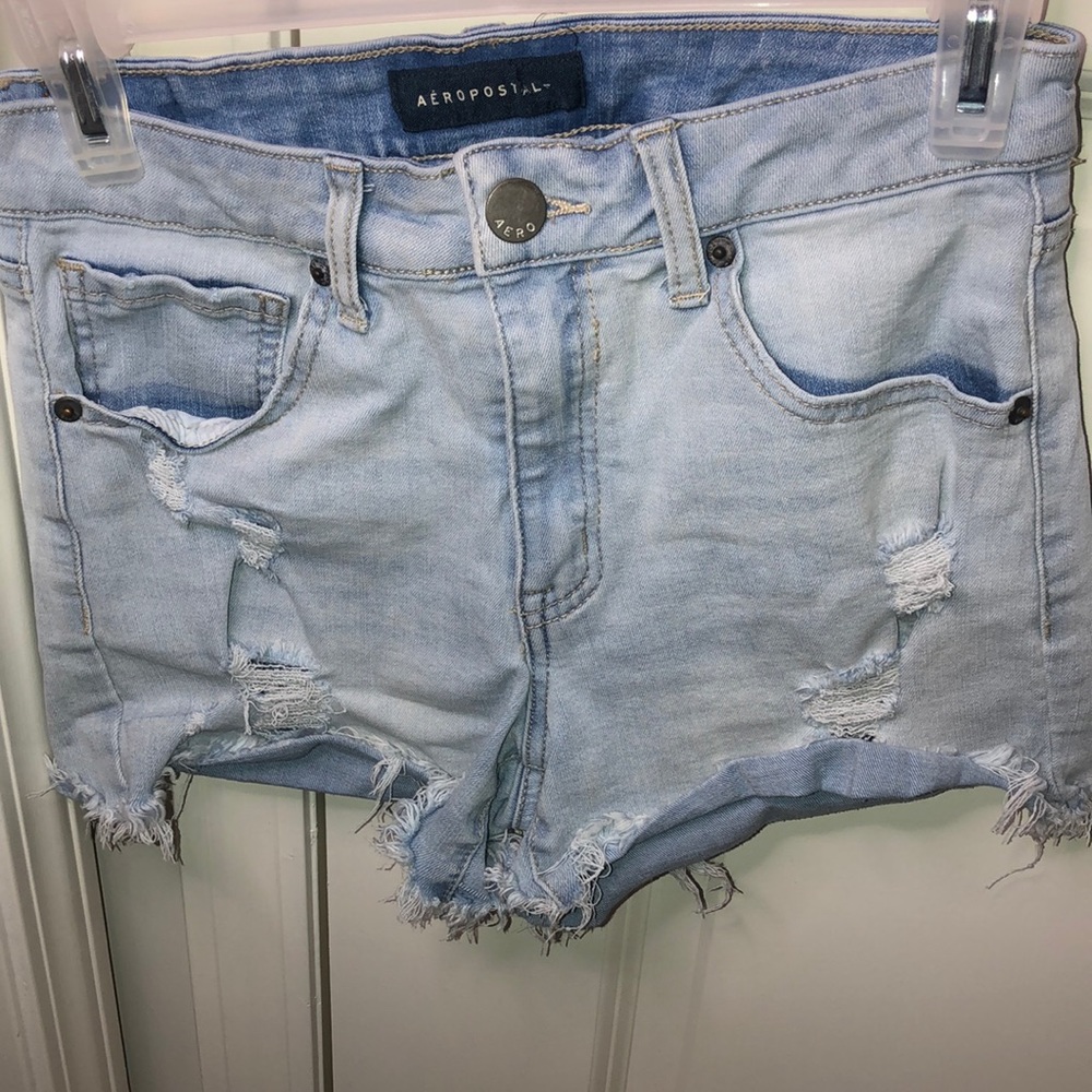 Light denim shorts